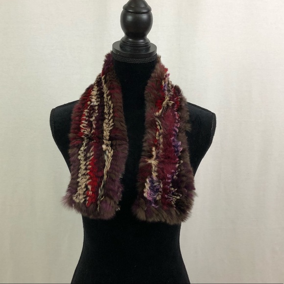 Multicolor Authentic Fur Scarf - Picture 2 of 7